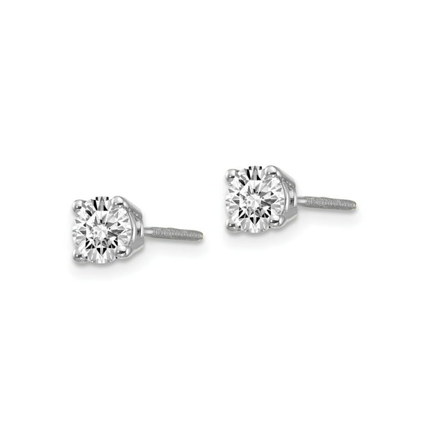 1.5 Ct Round Lab Diamond Halo Stud Earrings White Gold Plated Women Jewelry Gift